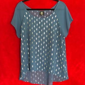 Bobeau blue womens blouse (M)